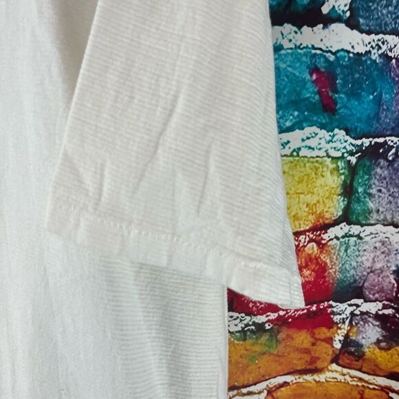 Vintage Oneita Super Heavyweight Caribbean Embroidered Graphic T-Shirt Single St - Picture 5 of 7